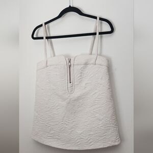 Opening Ceremony White and Pink Textured Skirt